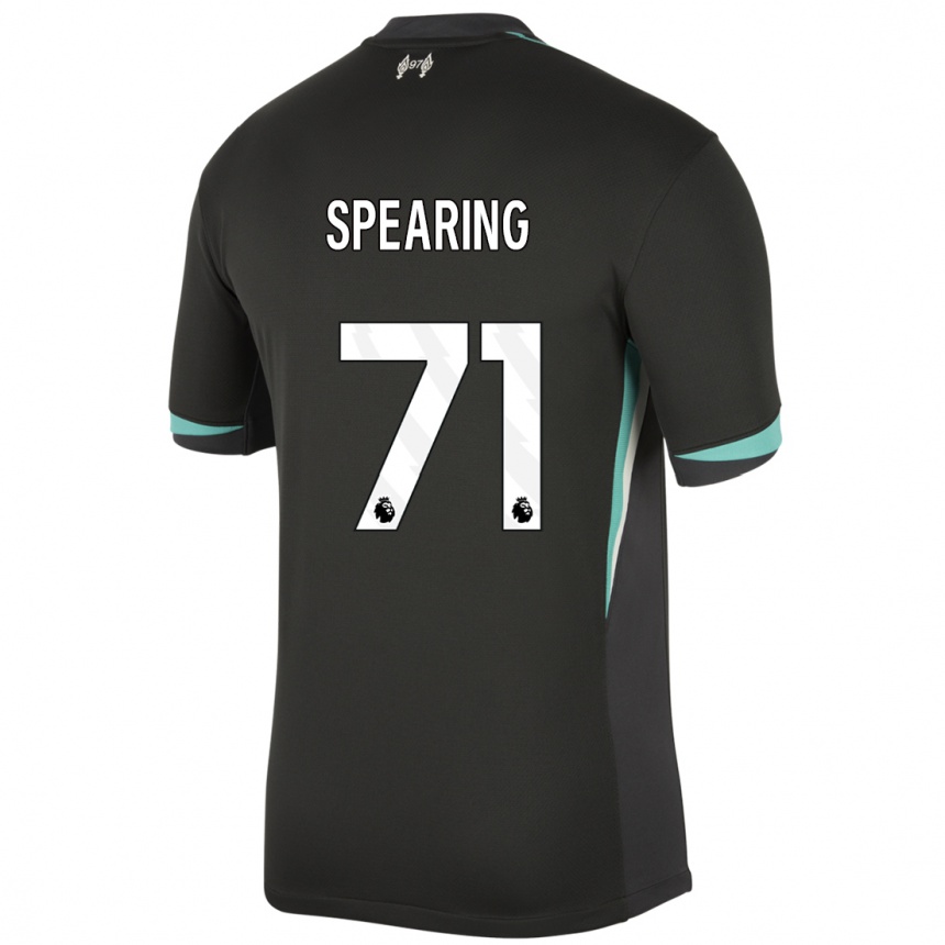 Niño Fútbol Camiseta Jay Spearing #71 Negro Antracita Blanco 2ª Equipación 2024/25 Argentina