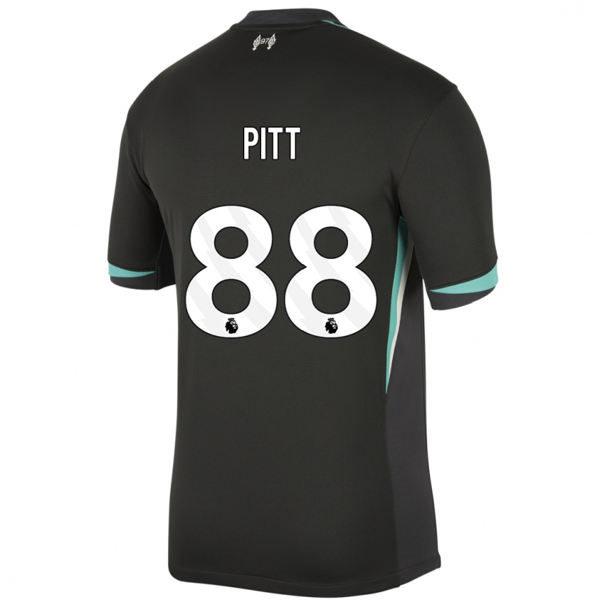 Niño Fútbol Camiseta Lucas Pitt #88 Negro Antracita Blanco 2ª Equipación 2024/25 Argentina