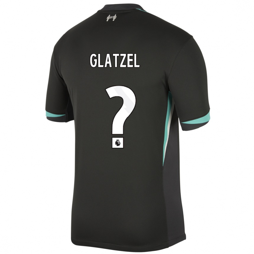 Niño Fútbol Camiseta Paul Glatzel #0 Negro Antracita Blanco 2ª Equipación 2024/25 Argentina