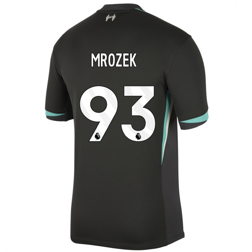 Niño Fútbol Camiseta Fabian Mrozek #93 Negro Antracita Blanco 2ª Equipación 2024/25 Argentina