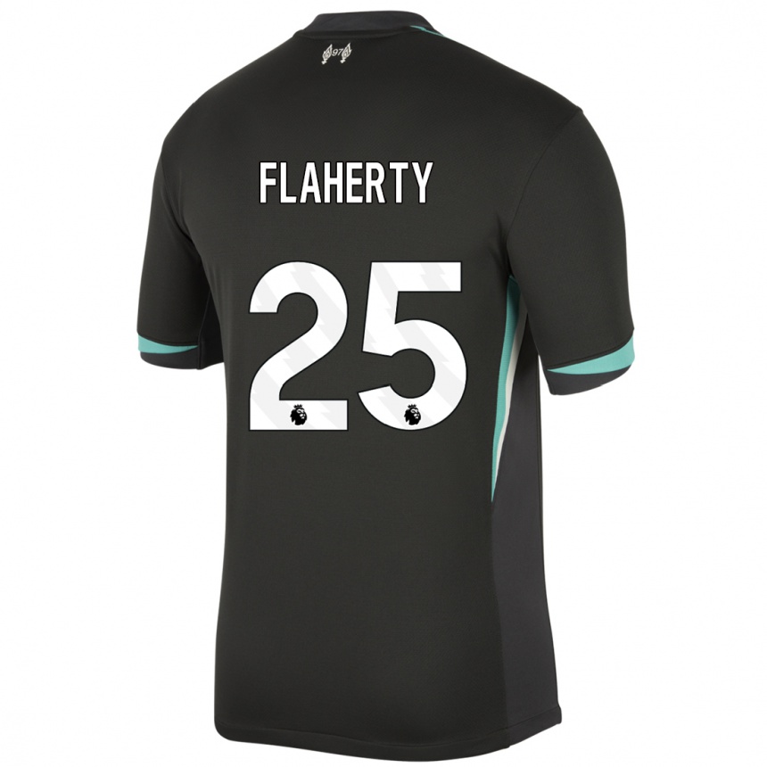 Niño Fútbol Camiseta Gilly Flaherty #25 Negro Antracita Blanco 2ª Equipación 2024/25 Argentina