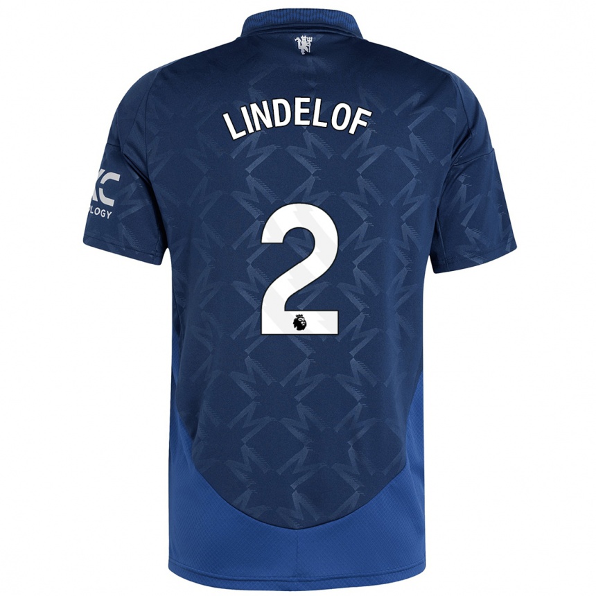 Niño Fútbol Camiseta Victor Lindelof #2 Índigo 2ª Equipación 2024/25 Argentina