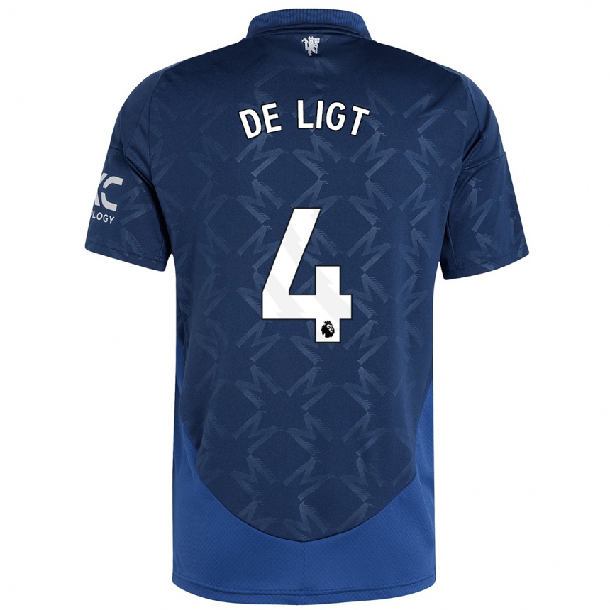 Niño Fútbol Camiseta Matthijs De Ligt #4 Índigo 2ª Equipación 2024/25 Argentina