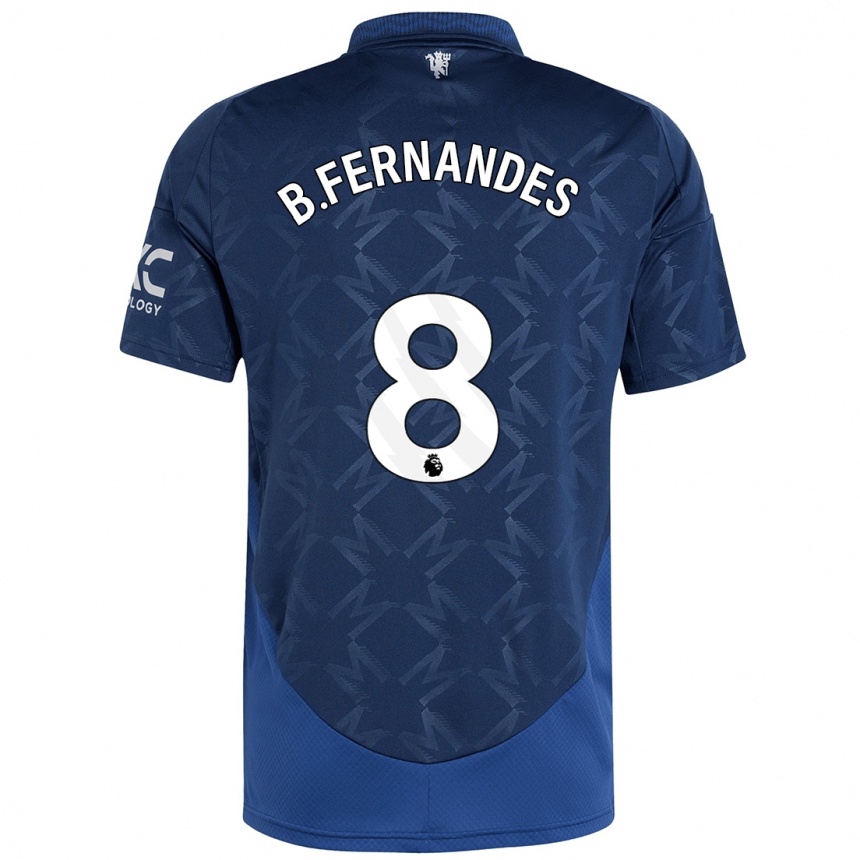 Niño Fútbol Camiseta Bruno Fernandes #8 Índigo 2ª Equipación 2024/25 Argentina