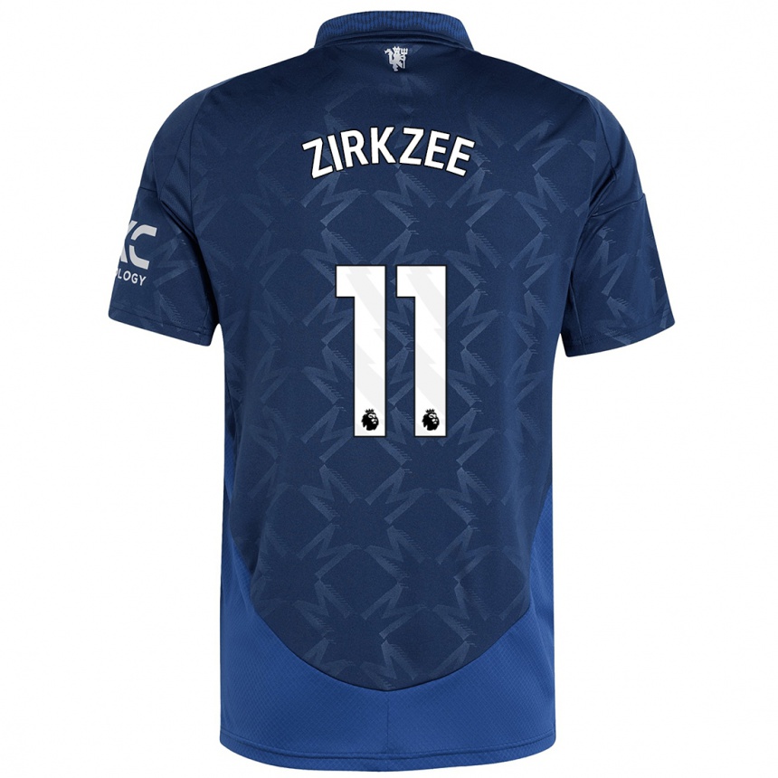 Niño Fútbol Camiseta Joshua Zirkzee #11 Índigo 2ª Equipación 2024/25 Argentina