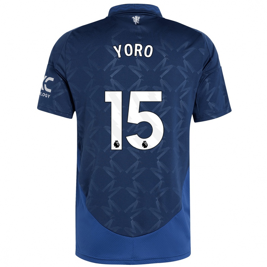 Niño Fútbol Camiseta Leny Yoro #15 Índigo 2ª Equipación 2024/25 Argentina