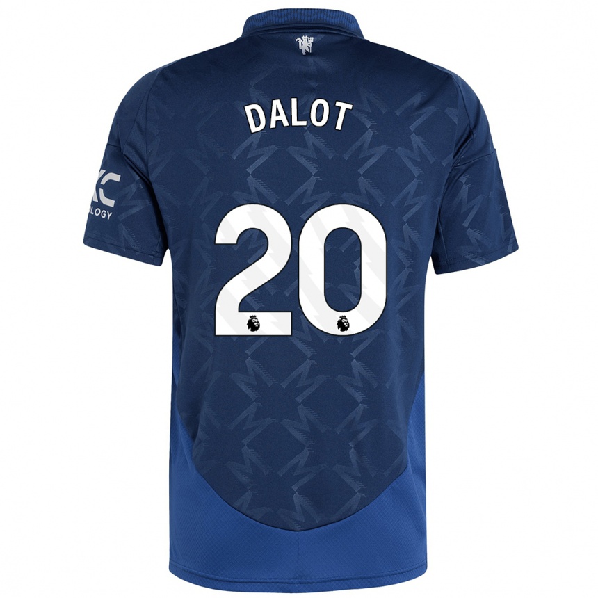 Niño Fútbol Camiseta Diogo Dalot #20 Índigo 2ª Equipación 2024/25 Argentina