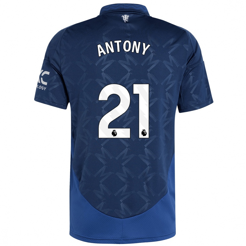 Niño Fútbol Camiseta Antony #21 Índigo 2ª Equipación 2024/25 Argentina