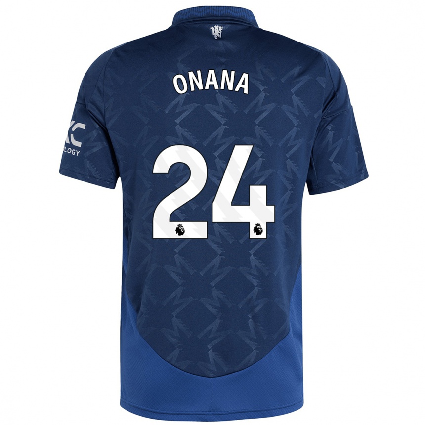 Niño Fútbol Camiseta Andre Onana #24 Índigo 2ª Equipación 2024/25 Argentina