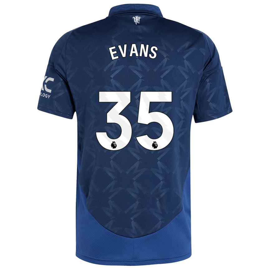 Niño Fútbol Camiseta Jonny Evans #35 Índigo 2ª Equipación 2024/25 Argentina