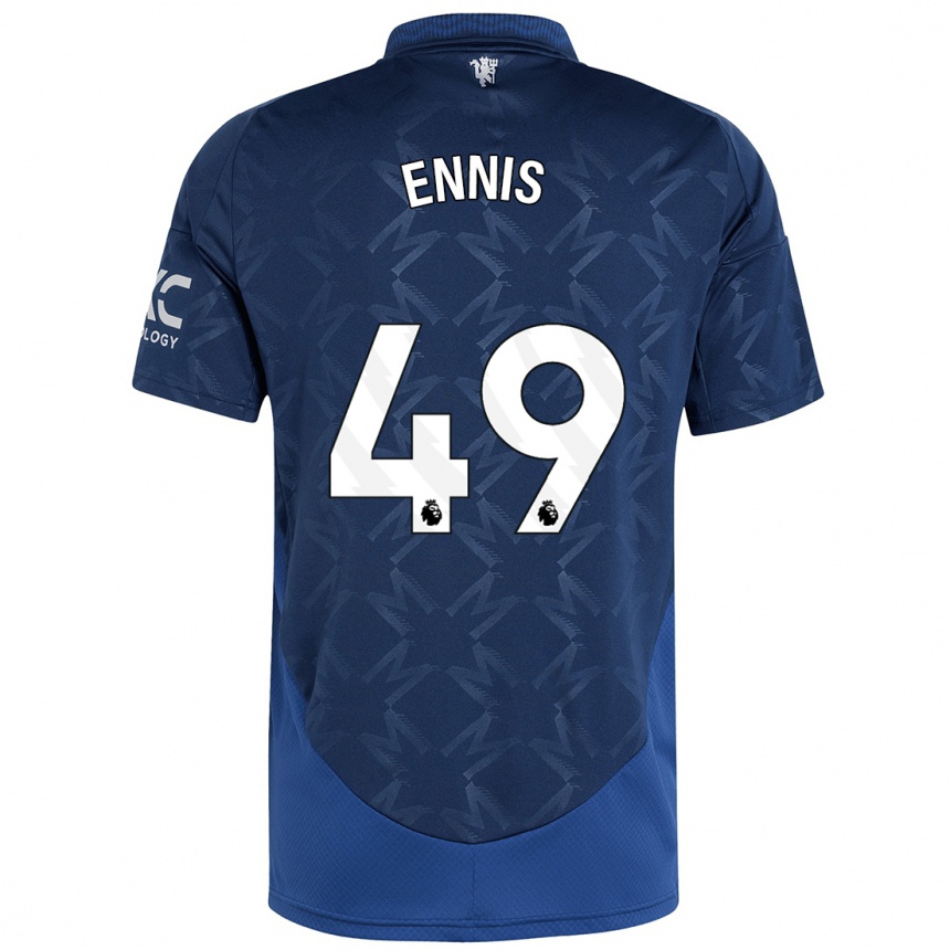 Niño Fútbol Camiseta Ethan Ennis #49 Índigo 2ª Equipación 2024/25 Argentina