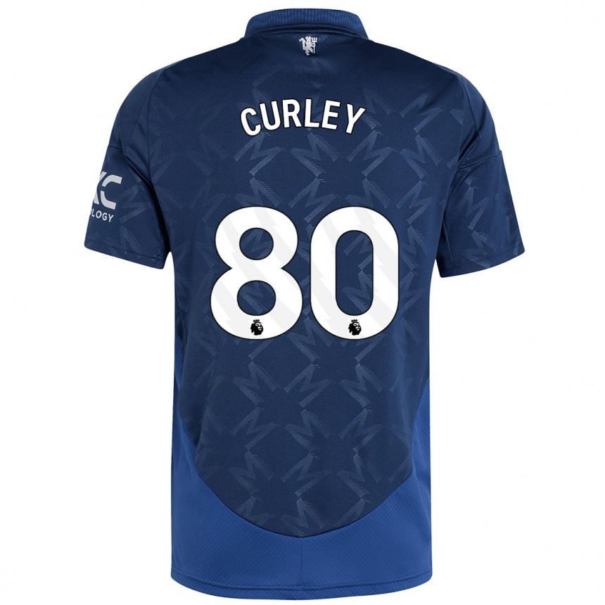 Niño Fútbol Camiseta Ruben Curley #80 Índigo 2ª Equipación 2024/25 Argentina