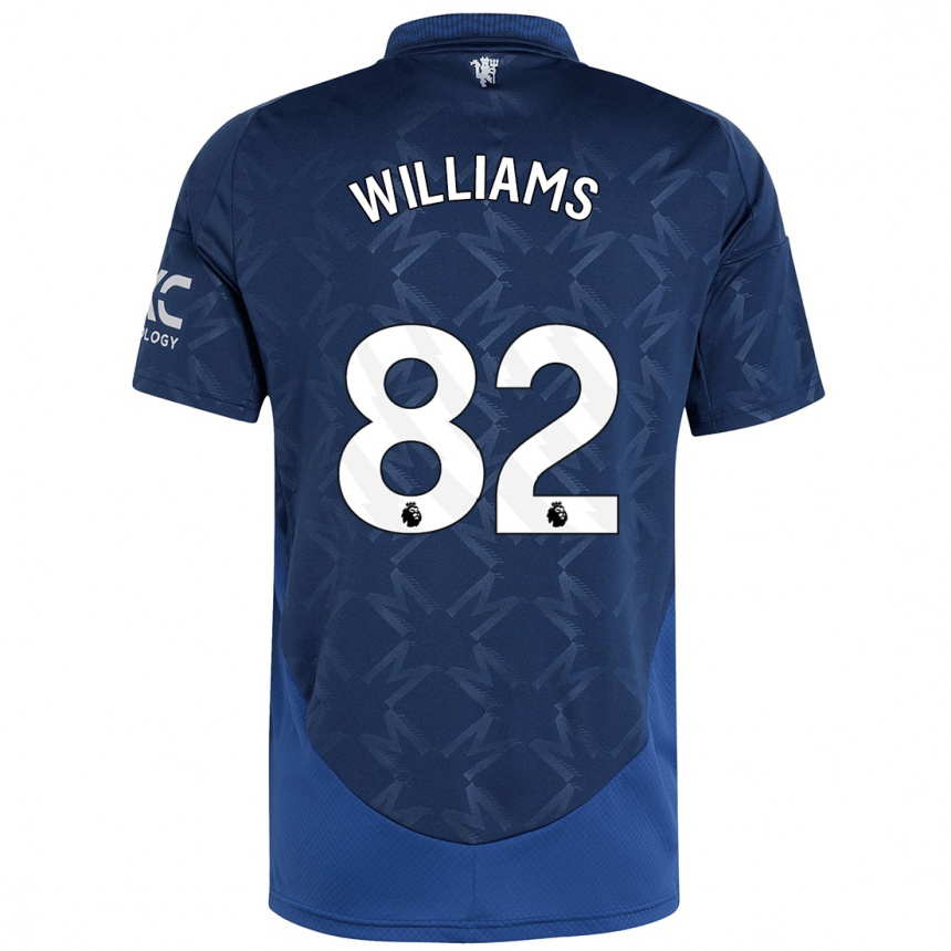 Niño Fútbol Camiseta Ethan Williams #82 Índigo 2ª Equipación 2024/25 Argentina