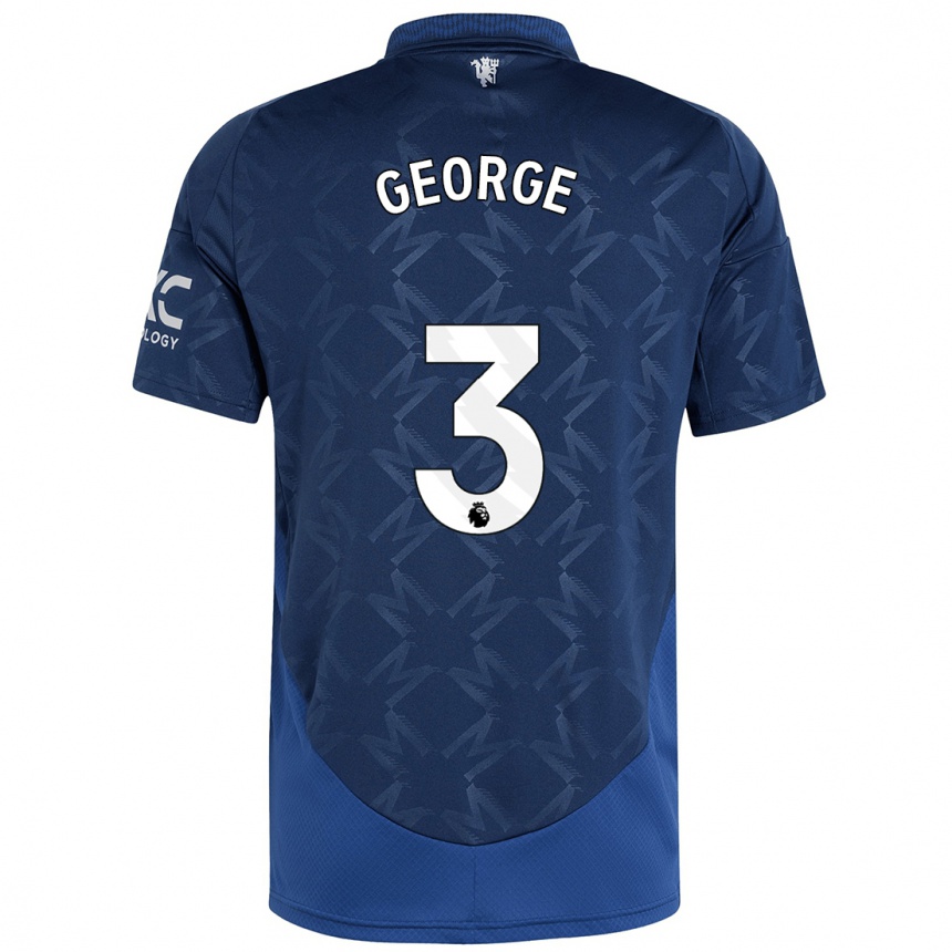 Niño Fútbol Camiseta Gabby George #3 Índigo 2ª Equipación 2024/25 Argentina