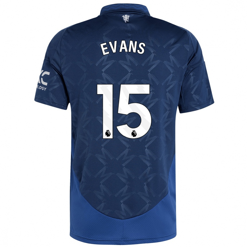 Niño Fútbol Camiseta Gemma Evans #15 Índigo 2ª Equipación 2024/25 Argentina