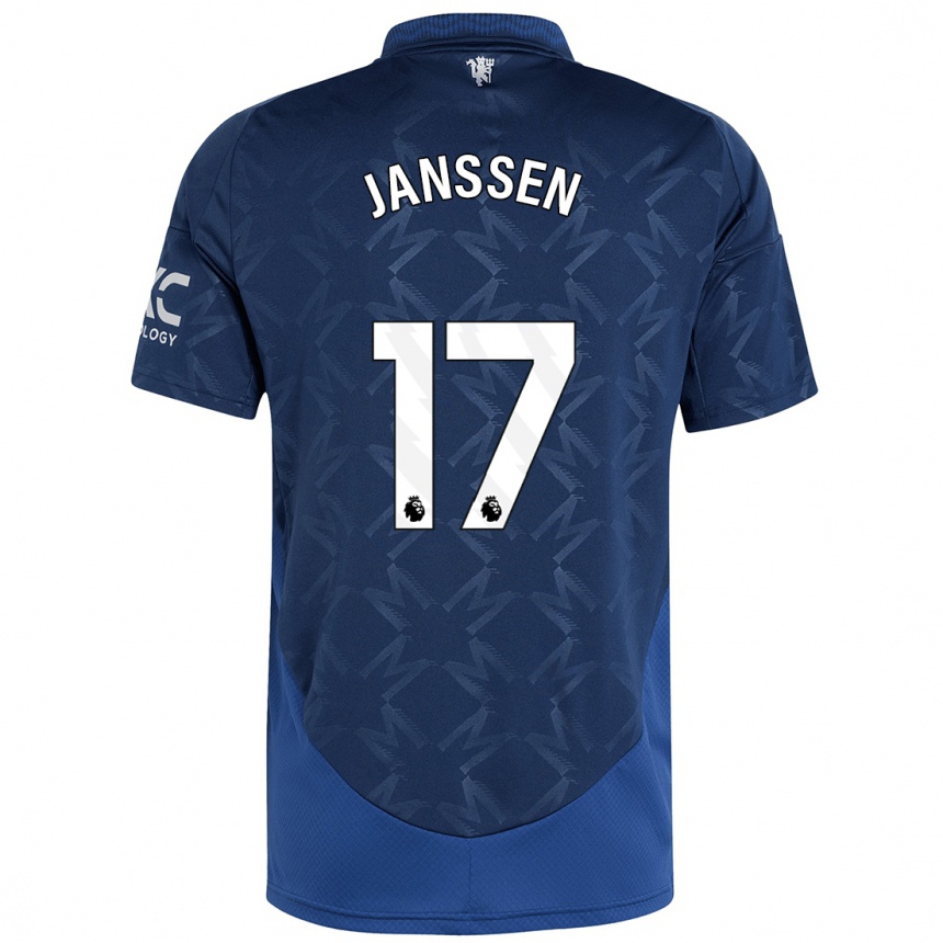 Niño Fútbol Camiseta Dominique Janssen #17 Índigo 2ª Equipación 2024/25 Argentina