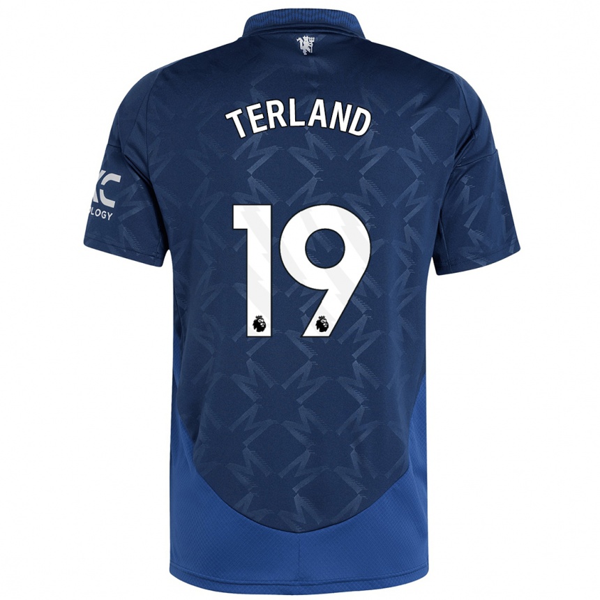 Niño Fútbol Camiseta Elisabeth Terland #19 Índigo 2ª Equipación 2024/25 Argentina