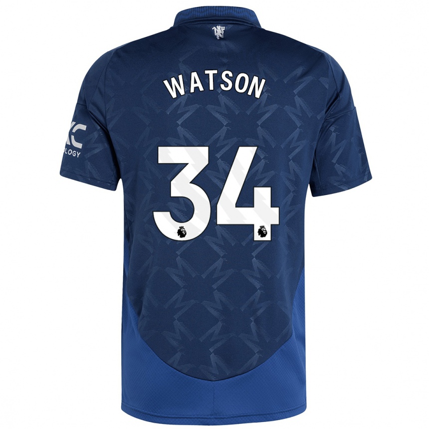 Niño Fútbol Camiseta Emma Watson #34 Índigo 2ª Equipación 2024/25 Argentina