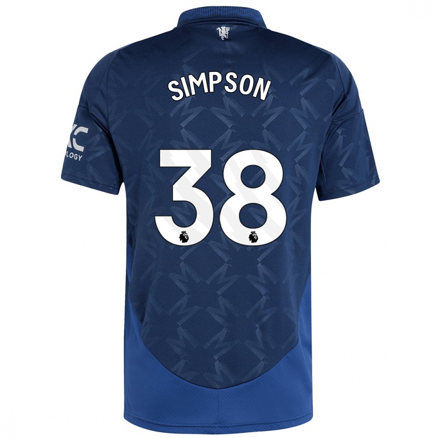 Niño Fútbol Camiseta Jess Simpson #38 Índigo 2ª Equipación 2024/25 Argentina