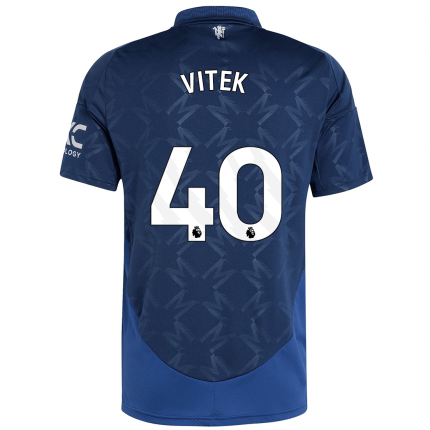 Niño Fútbol Camiseta Radek Vitek #40 Índigo 2ª Equipación 2024/25 Argentina