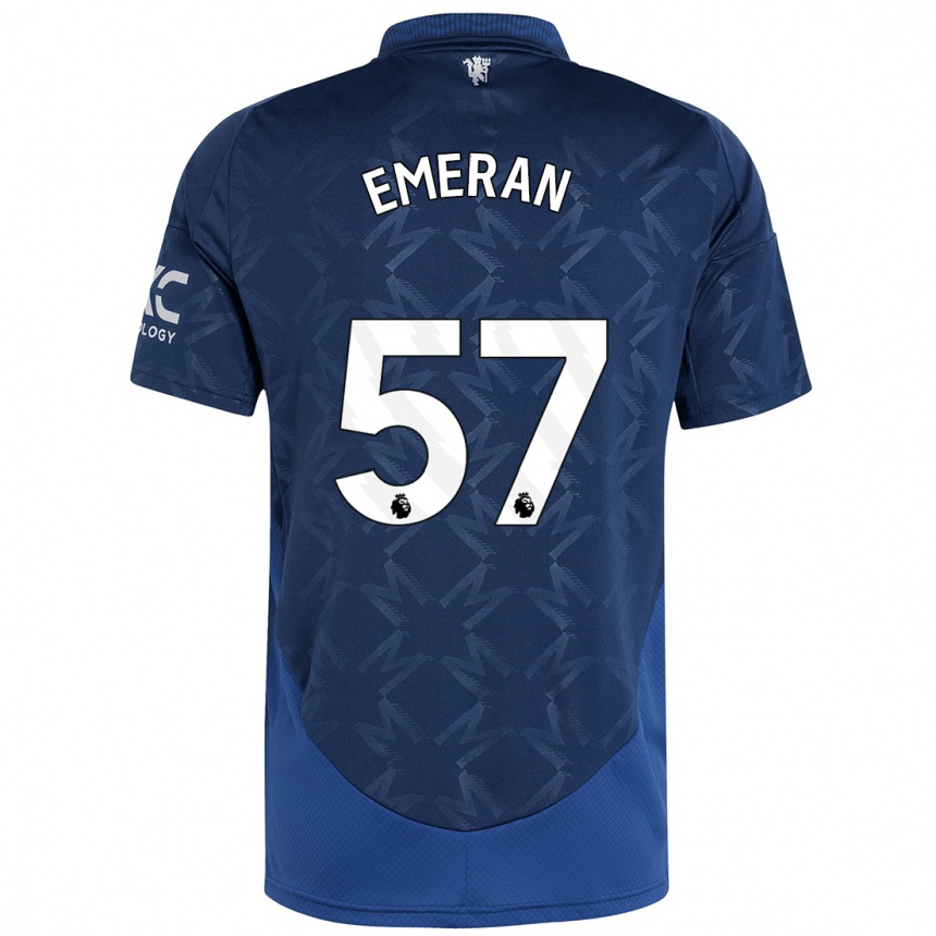 Niño Fútbol Camiseta Noam Emeran #57 Índigo 2ª Equipación 2024/25 Argentina