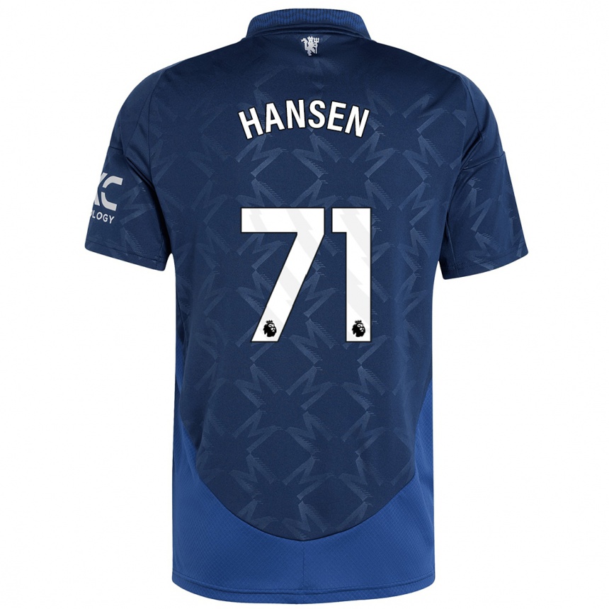 Niño Fútbol Camiseta Isak Hansen-Aaroen #71 Índigo 2ª Equipación 2024/25 Argentina