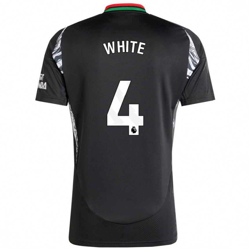 Niño Fútbol Camiseta Ben White #4 Negro 2ª Equipación 2024/25 Argentina