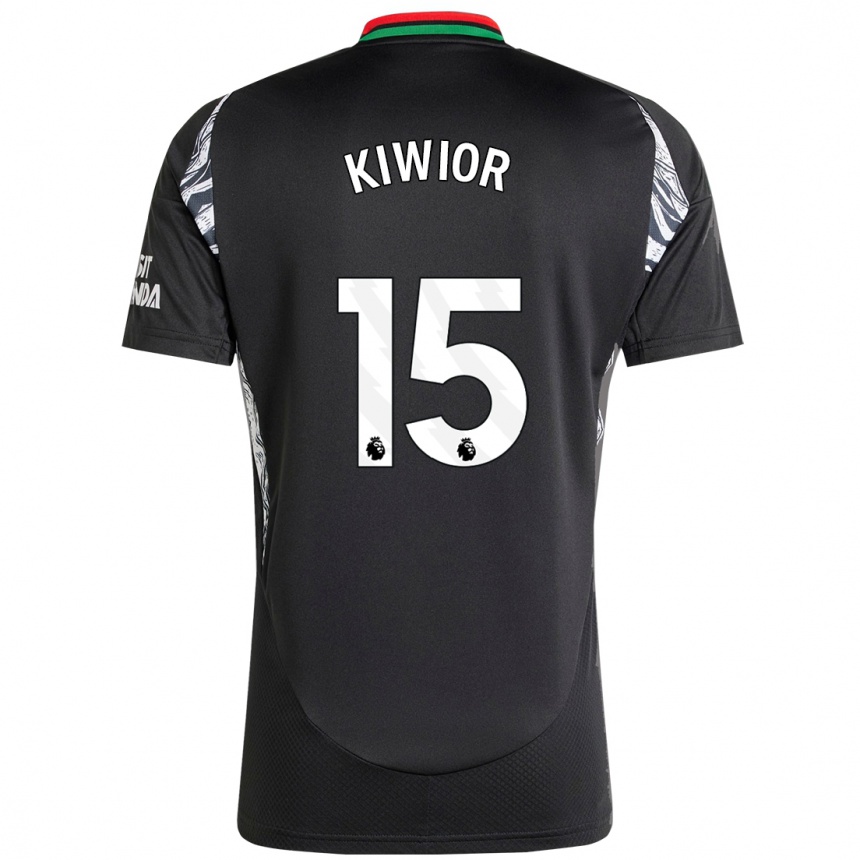 Niño Fútbol Camiseta Jakub Kiwior #15 Negro 2ª Equipación 2024/25 Argentina