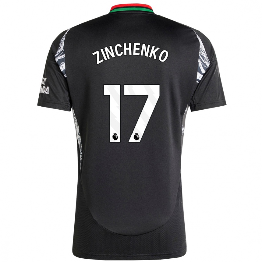 Niño Fútbol Camiseta Oleksandr Zinchenko #17 Negro 2ª Equipación 2024/25 Argentina