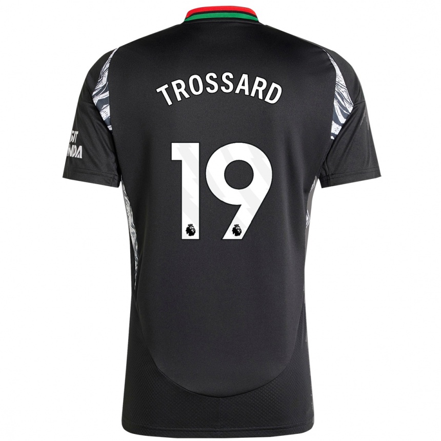 Niño Fútbol Camiseta Leandro Trossard #19 Negro 2ª Equipación 2024/25 Argentina