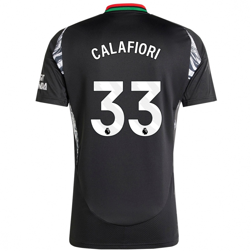 Niño Fútbol Camiseta Riccardo Calafiori #33 Negro 2ª Equipación 2024/25 Argentina