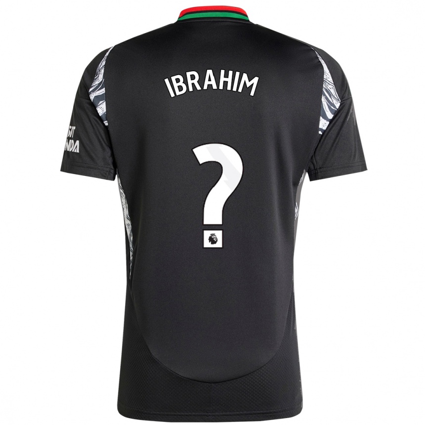 Niño Fútbol Camiseta Bradley Ibrahim #0 Negro 2ª Equipación 2024/25 Argentina