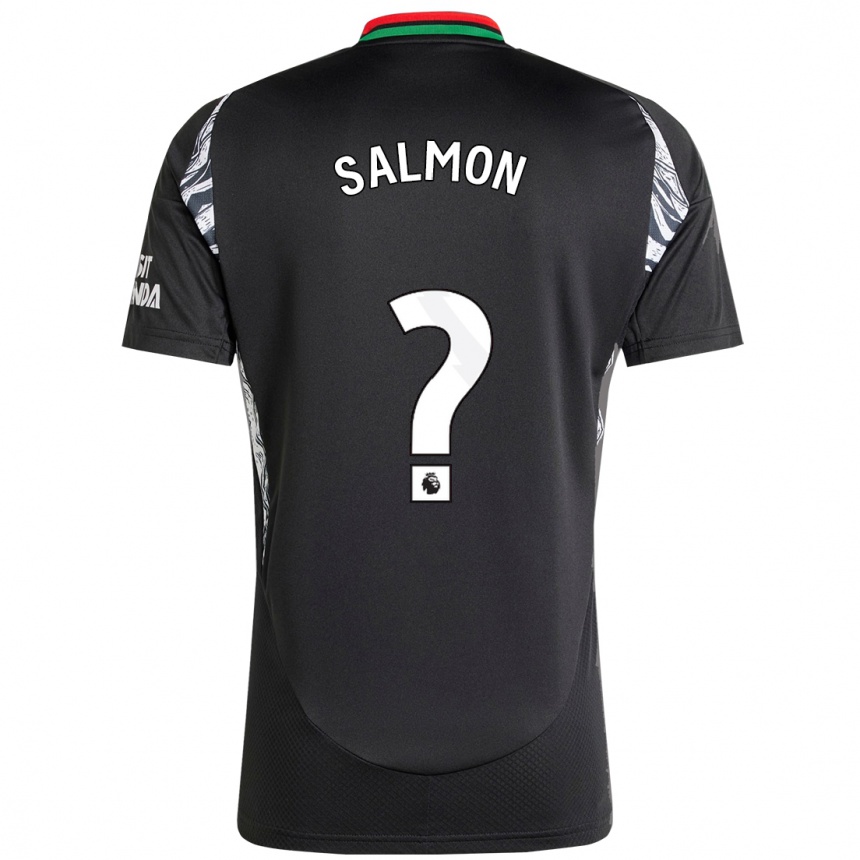 Niño Fútbol Camiseta Marli Salmon #0 Negro 2ª Equipación 2024/25 Argentina