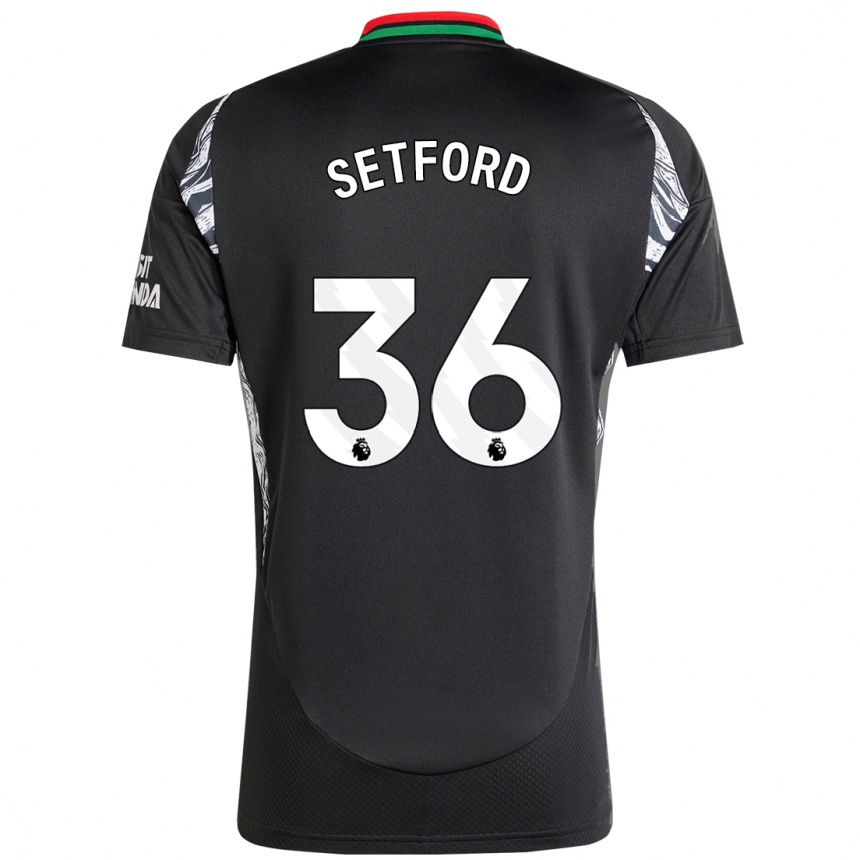 Niño Fútbol Camiseta Tommy Setford #36 Negro 2ª Equipación 2024/25 Argentina