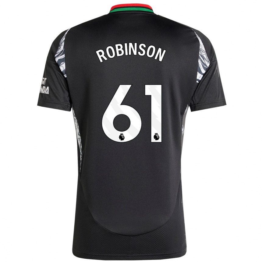 Niño Fútbol Camiseta Josh Robinson #61 Negro 2ª Equipación 2024/25 Argentina