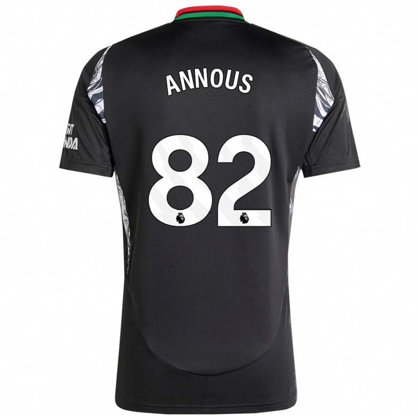 Niño Fútbol Camiseta Andre Annous #82 Negro 2ª Equipación 2024/25 Argentina