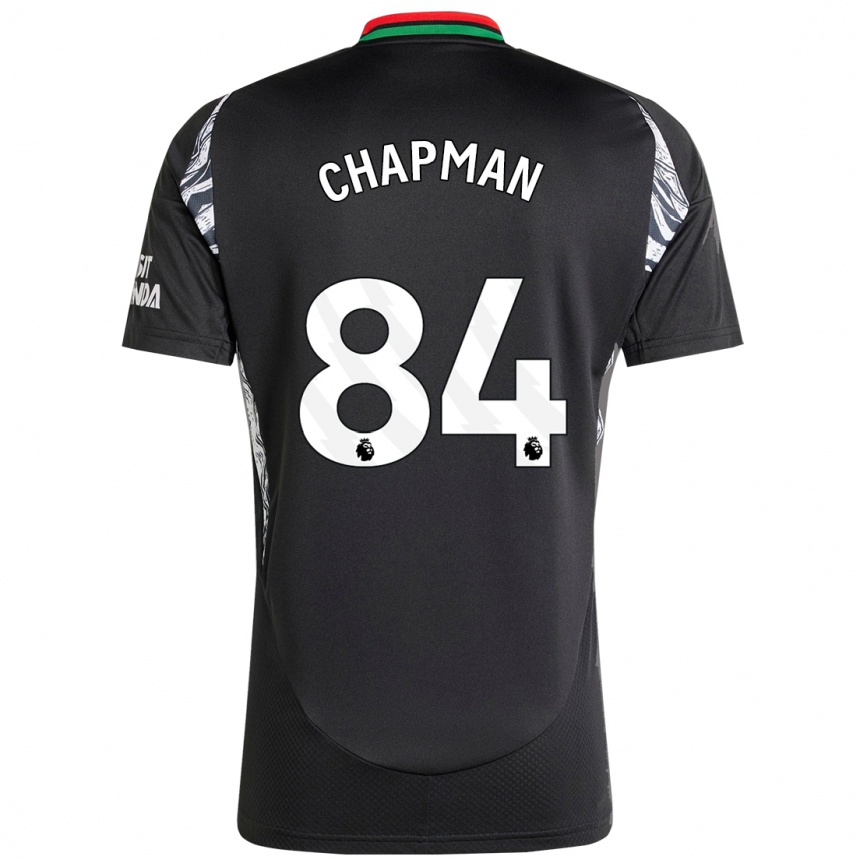 Niño Fútbol Camiseta Samuel Chapman #84 Negro 2ª Equipación 2024/25 Argentina