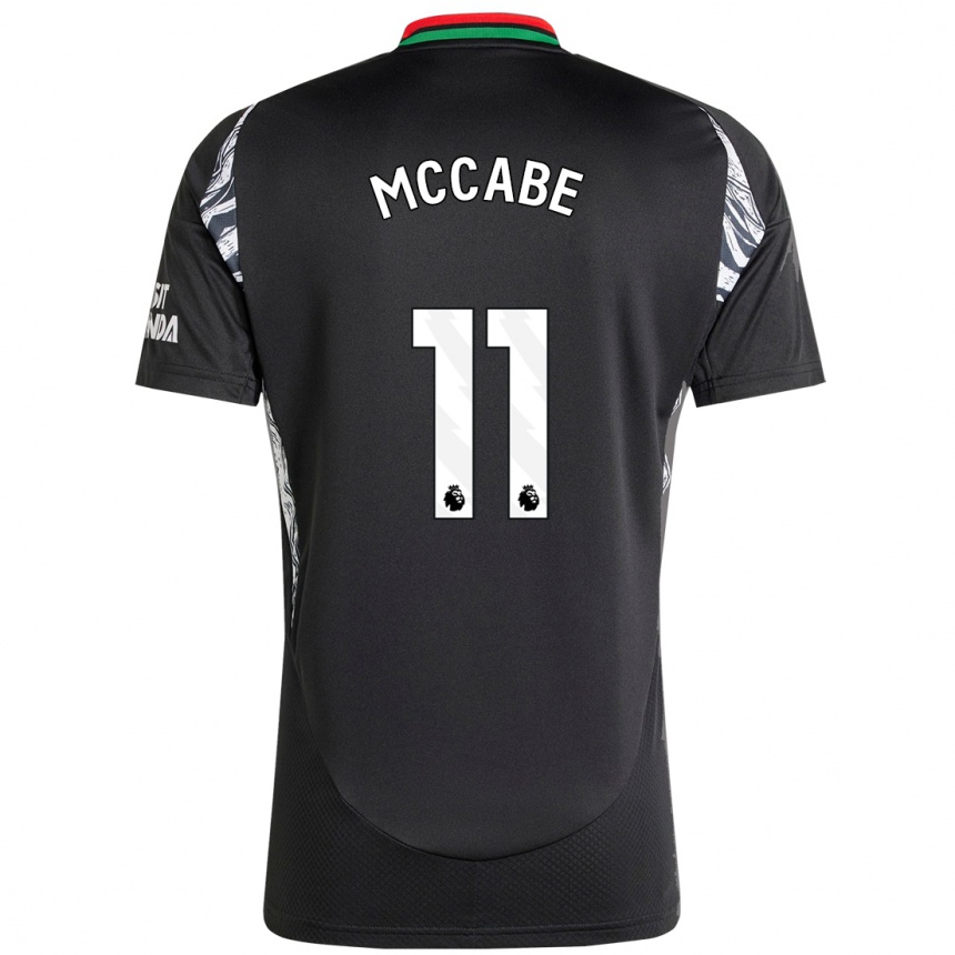 Niño Fútbol Camiseta Katie Mccabe #11 Negro 2ª Equipación 2024/25 Argentina