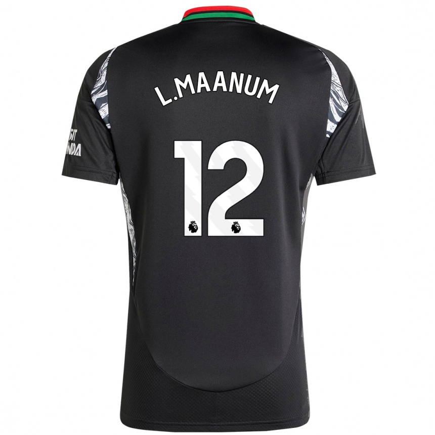 Niño Fútbol Camiseta Frida Maanum #12 Negro 2ª Equipación 2024/25 Argentina