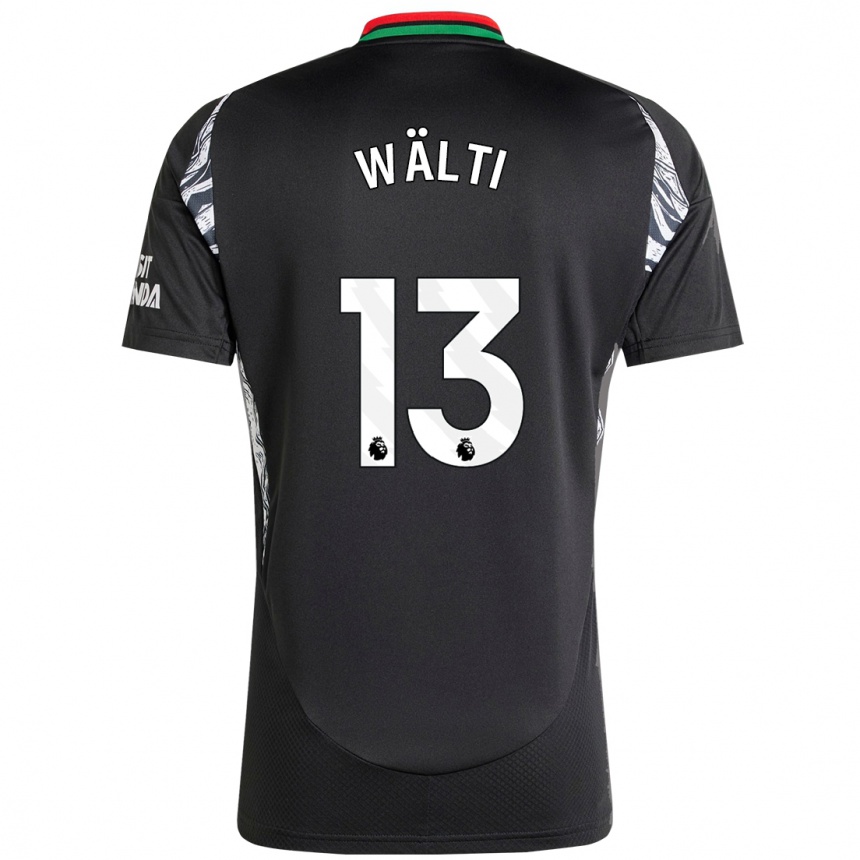 Niño Fútbol Camiseta Lia Wälti #13 Negro 2ª Equipación 2024/25 Argentina