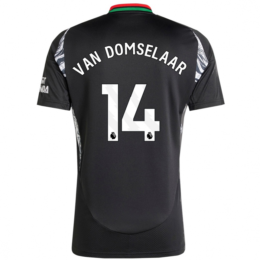 Niño Fútbol Camiseta Daphne Van Domselaar #14 Negro 2ª Equipación 2024/25 Argentina