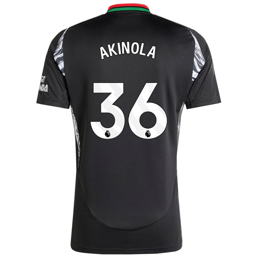 Niño Fútbol Camiseta Tim Akinola #36 Negro 2ª Equipación 2024/25 Argentina