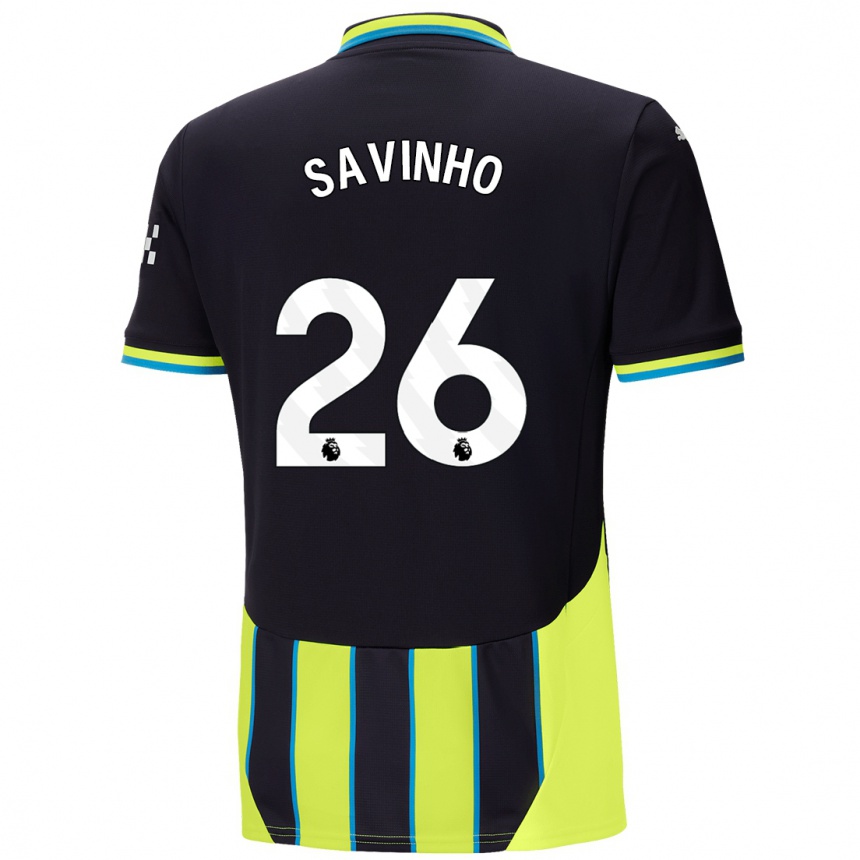 Niño Fútbol Camiseta Sávio #26 Azul Amarillo 2ª Equipación 2024/25 Argentina