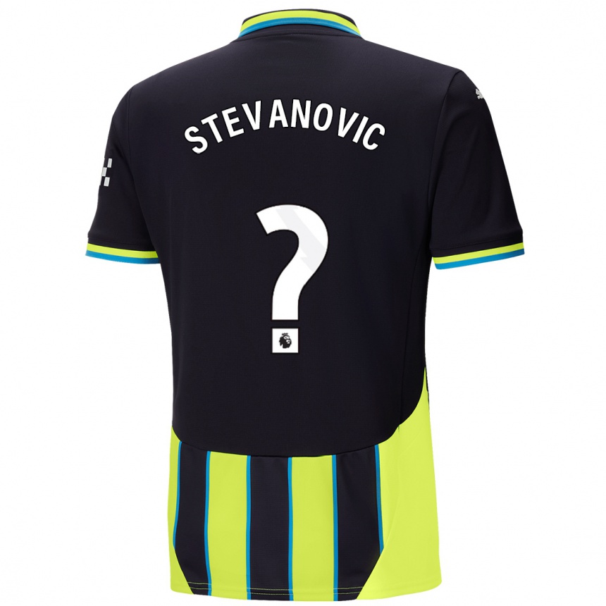 Niño Fútbol Camiseta Filip Stevanovic #0 Azul Amarillo 2ª Equipación 2024/25 Argentina