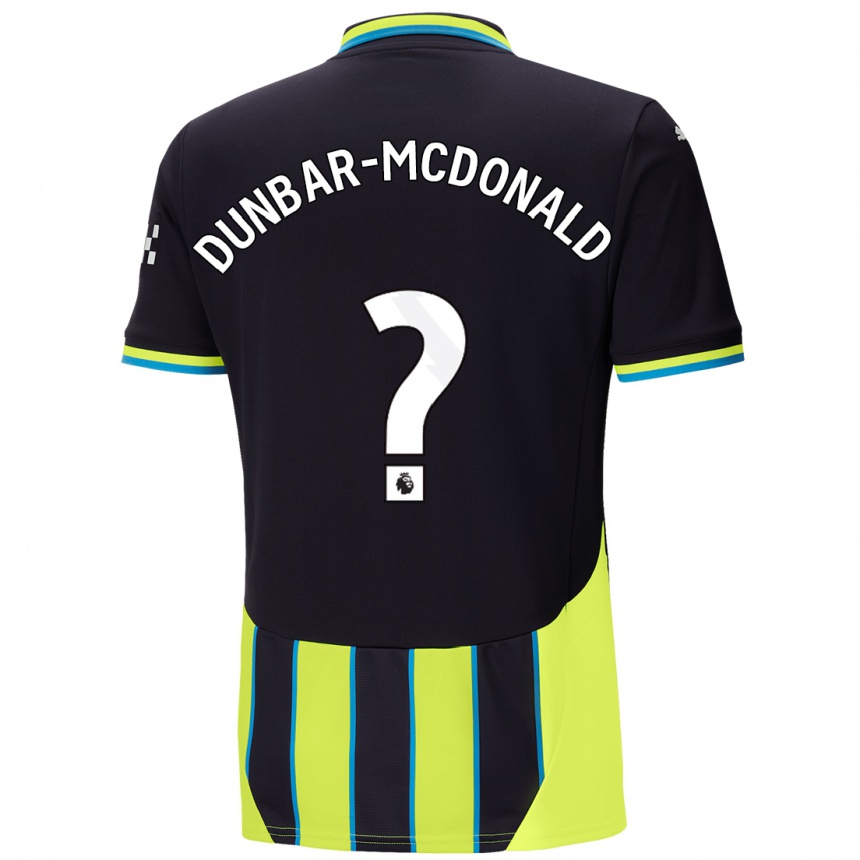 Niño Fútbol Camiseta Christian Dunbar-Mcdonald #0 Azul Amarillo 2ª Equipación 2024/25 Argentina