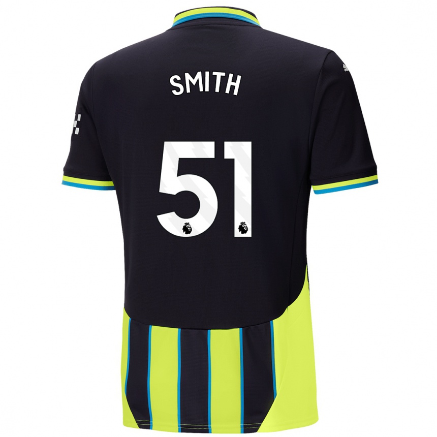 Niño Fútbol Camiseta Isaac Smith #51 Azul Amarillo 2ª Equipación 2024/25 Argentina