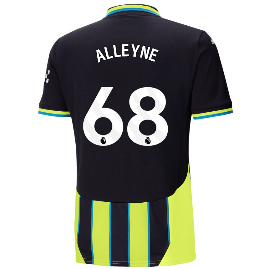 Niño Fútbol Camiseta Max Alleyne #68 Azul Amarillo 2ª Equipación 2024/25 Argentina