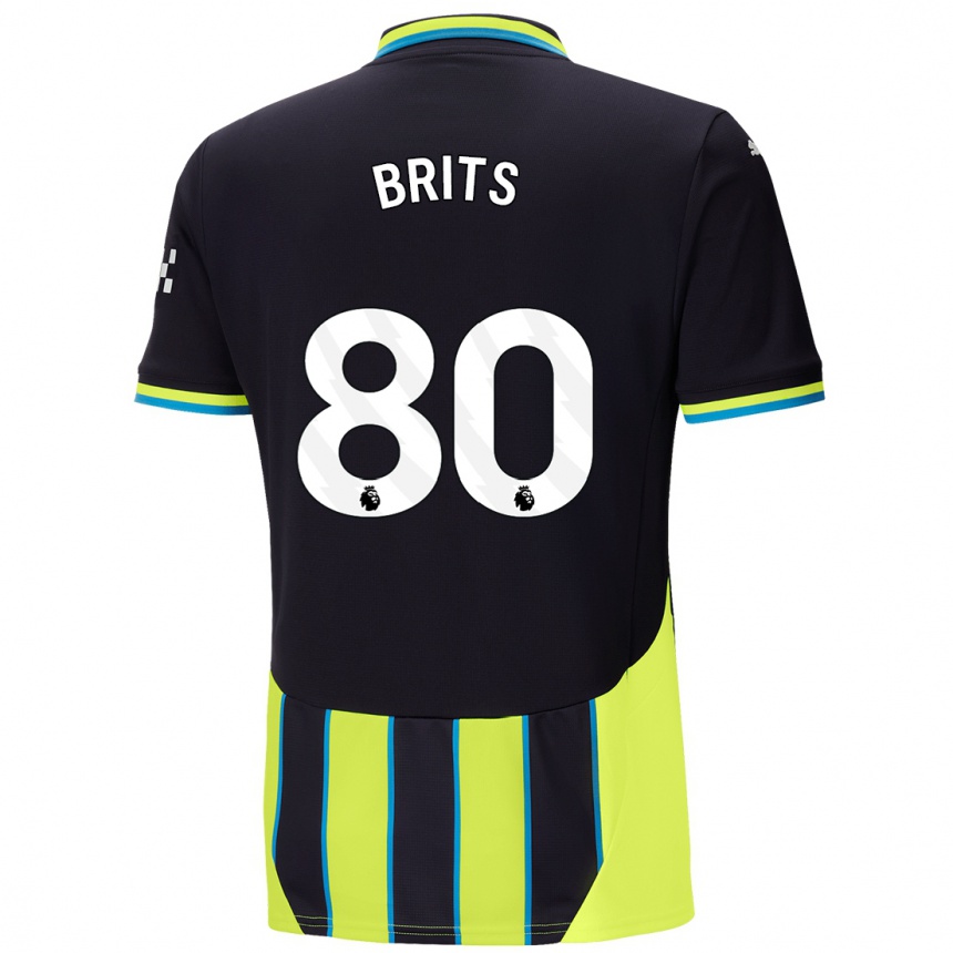 Niño Fútbol Camiseta Spike Brits #80 Azul Amarillo 2ª Equipación 2024/25 Argentina