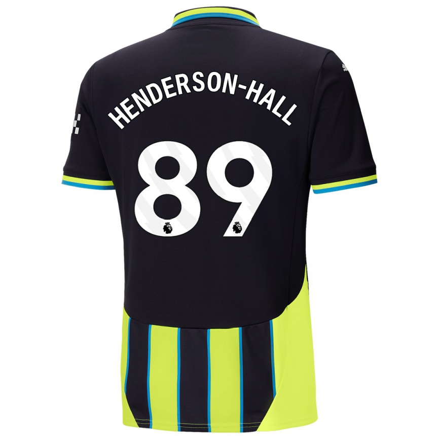 Niño Fútbol Camiseta Matty Henderson-Hall #89 Azul Amarillo 2ª Equipación 2024/25 Argentina