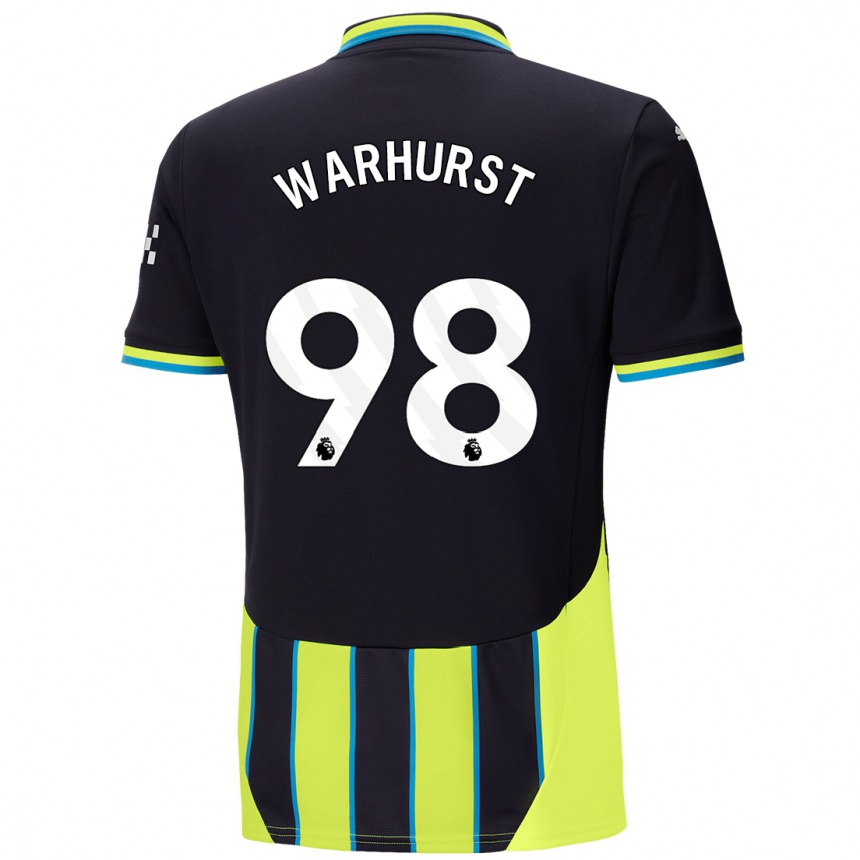 Niño Fútbol Camiseta Matthew Warhurst #98 Azul Amarillo 2ª Equipación 2024/25 Argentina